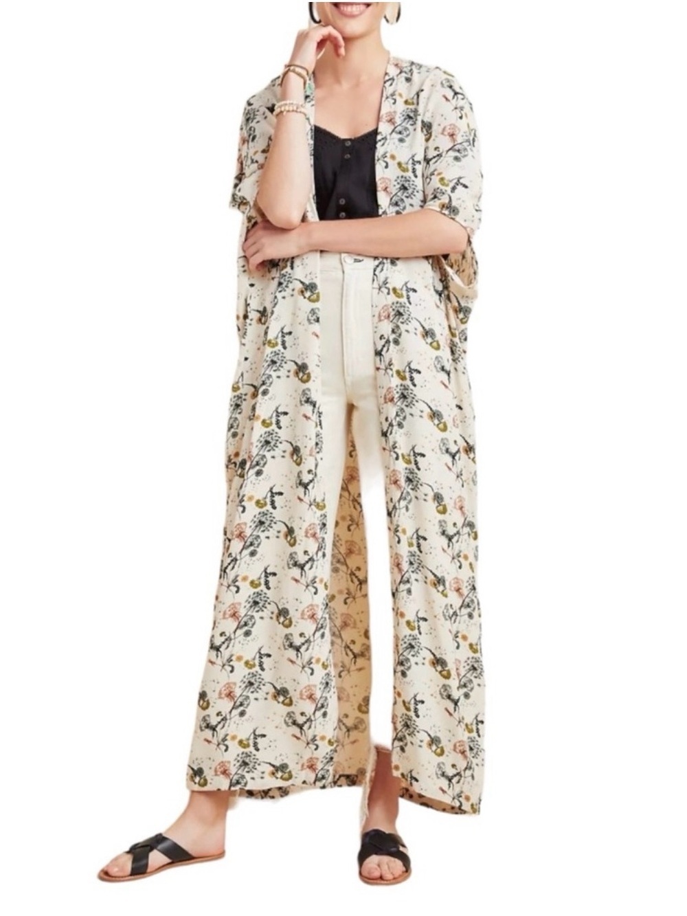 Anthropologie Bel Kazan Sadie Floral Duster